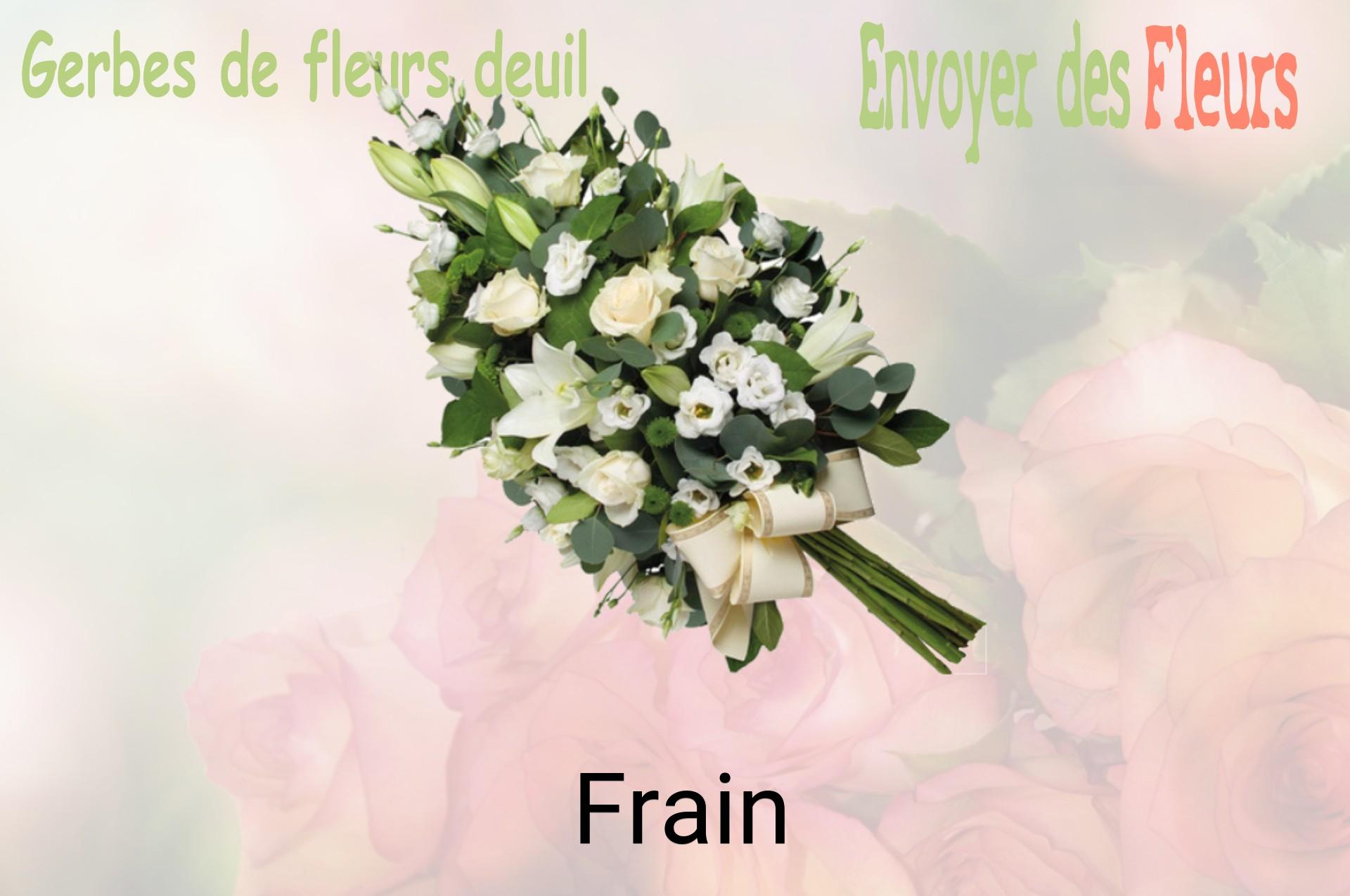 Gerbe de fleurs de deuil livrée à Frain